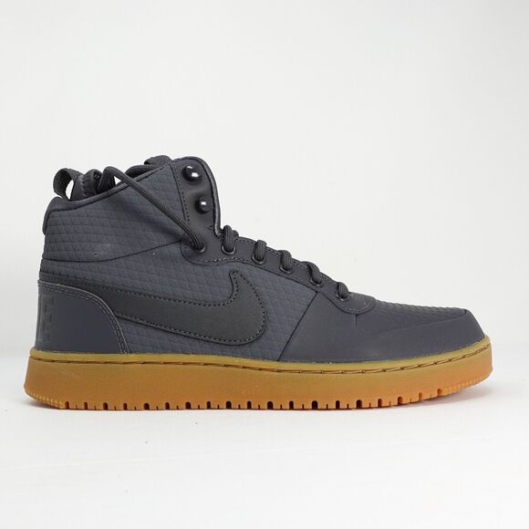 Nike Men's Court Borough Mid Winter Sneakers Dark Grey AA0547 001 Size 8.5 - Picture 1 of 9